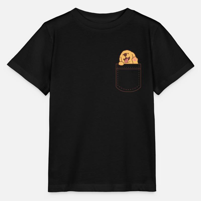 Golden retriever - T-shirt bio MINI CREATOR Stanley/Stella Enfant - noir