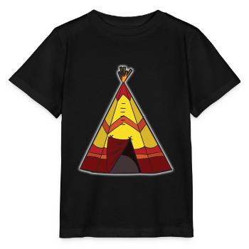 TEEPEE Indian Tent - Stanley/Stella MINI CREATOR Kids’ T-Shirt - black - Front - Mikhail (115cm)