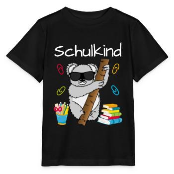 Schulkind Koala Einschulung Geschenk Koalabär - Stanley/Stella Kinder T-Shirt MINI CREATOR  - Schwarz - Vorne - Mikhail (115cm)