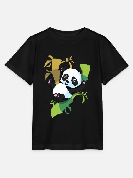 Panda - Stanley/Stella Kinder T-Shirt MINI CREATOR  - Schwarz