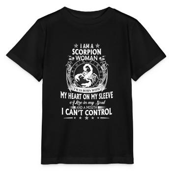 Signe du Zodiaque Scorpion - scorpion du zodiaque - T-shirt bio MINI CREATOR Stanley/Stella Enfant - noir - Devant - Mikhail (115cm)