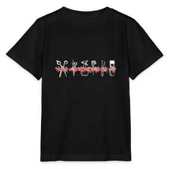hair stylist - Stanley/Stella MINI CREATOR Kids’ T-Shirt - black - Front - Mikhail (115cm)