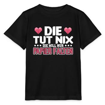 Origami - Stanley/Stella Kinder T-Shirt MINI CREATOR  - Schwarz - Vorne - Mikhail (115cm)