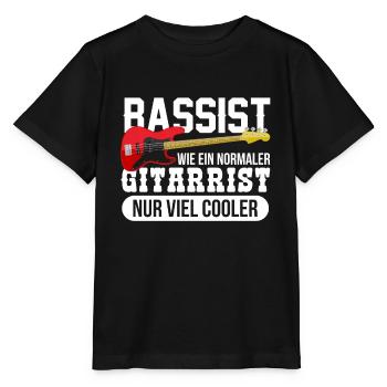 Bassist E-Bass Musiker Gitarrist Geschenk - Stanley/Stella Kinder T-Shirt MINI CREATOR  - Schwarz - Vorne - Mikhail (115cm)