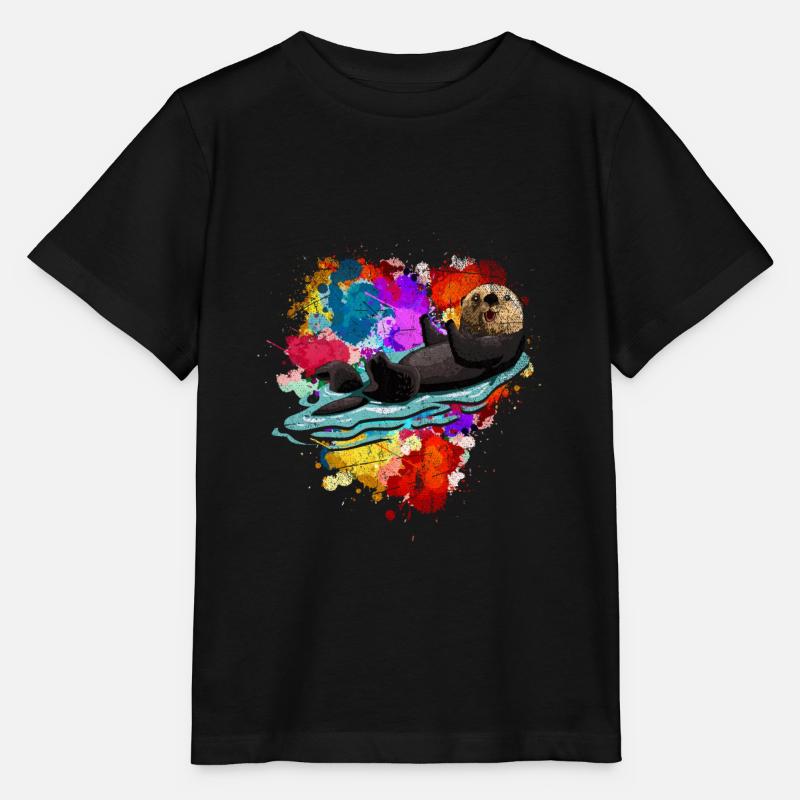 loutre - T-shirt bio MINI CREATOR Stanley/Stella Enfant - noir
