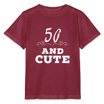 50. Geburtstag - Stanley/Stella Kinder T-Shirt MINI CREATOR  - Burgunderrot - Vorne - Kain (125cm)