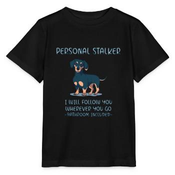 Dachshund Personal Stalker Dackel - Stanley/Stella Kinder T-Shirt MINI CREATOR  - Schwarz - Vorne - Mikhail (115cm)