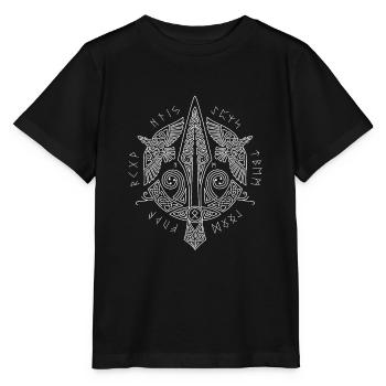 Viking Gungnir The Magical Spear of Odin Wikinger - Stanley/Stella Kinder T-Shirt MINI CREATOR  - Schwarz - Vorne - Mikhail (115cm)