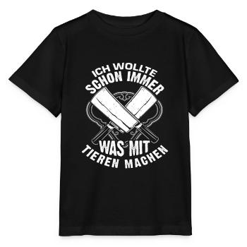 Fleischer Schlachter - Stanley/Stella Kinder T-Shirt MINI CREATOR  - Schwarz - Vorne - Mikhail (115cm)