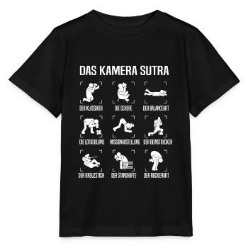 Kamera Sutra Fotograf Fotografen Fotografieren - Stanley/Stella Kinder T-Shirt MINI CREATOR  - Schwarz - Vorne - Mikhail (115cm)