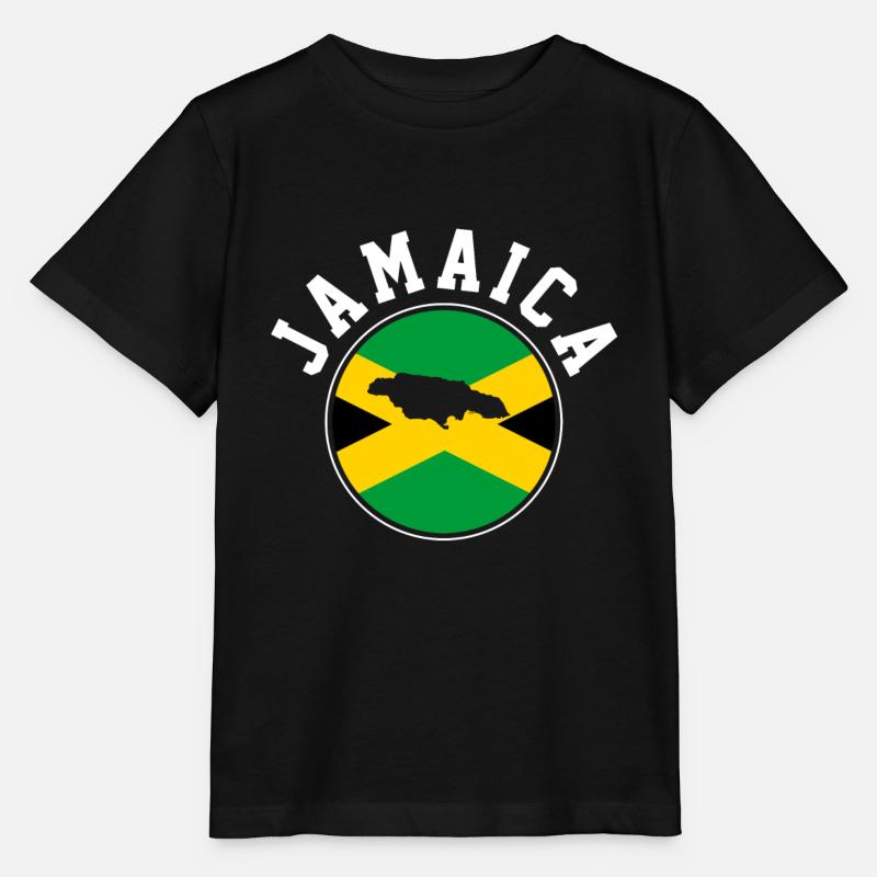 Drapeau Jamaïque - T-shirt bio MINI CREATOR Stanley/Stella Enfant - noir