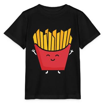 French fries - Stanley/Stella MINI CREATOR Kids’ T-Shirt - black - Front - Mikhail (115cm)