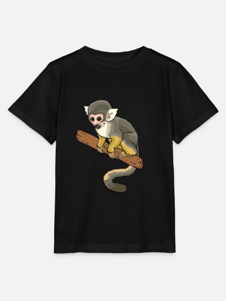 Totenkopfaffe Totenkopfäffchen Affe Primat - Stanley/Stella Kinder T-Shirt MINI CREATOR  - Schwarz