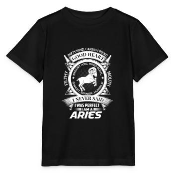 Signe du zodiaque Bélier - Bélier du zodiaque - T-shirt bio MINI CREATOR Stanley/Stella Enfant - noir - Devant - Mikhail (115cm)