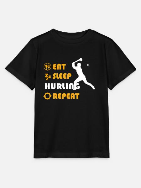 Hurling Graphic Tee Shirt - Stanley/Stella MINI CREATOR Kids’ T-Shirt - black