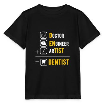 Zahnarzt - Stanley/Stella Kinder T-Shirt MINI CREATOR  - Schwarz - Vorne - Mikhail (115cm)