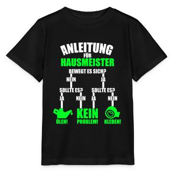 Anleitung für Hausmeister Hauswart Geschenk - Stanley/Stella Kinder T-Shirt MINI CREATOR  - Schwarz - Vorne - Mikhail (115cm)