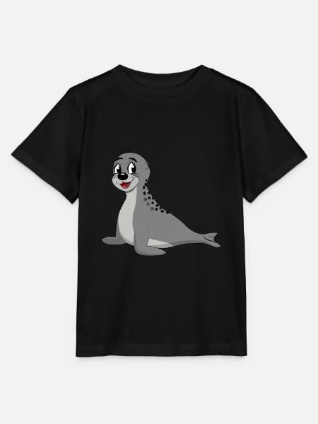 Moin Seehund Robbe für Plattdeutschliebhaber - Stanley/Stella Kinder T-Shirt MINI CREATOR  - Schwarz