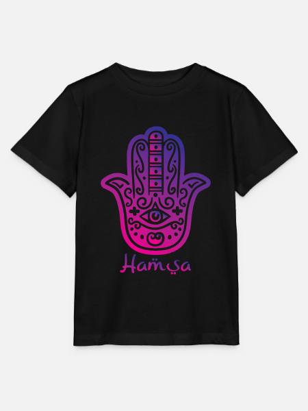 Hamsa Hand der Fatima - Stanley/Stella Kinder T-Shirt MINI CREATOR - Schwarz