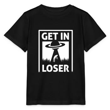 Get In Loser - Ufo - Stanley/Stella MINI CREATOR Kids’ T-Shirt - black - Front - Mikhail (115cm)