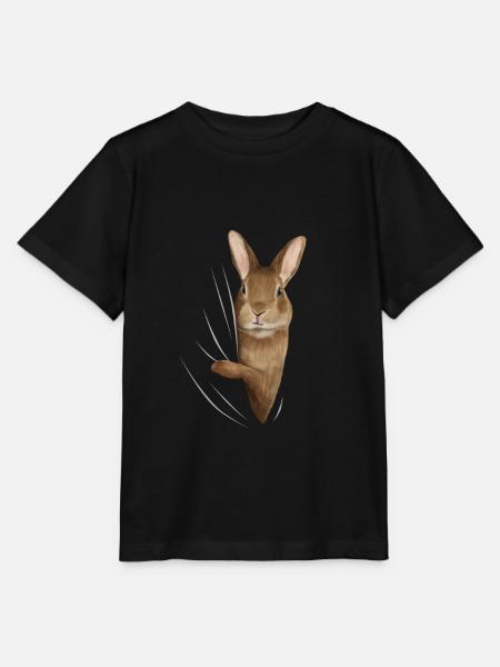 Hase Kaninchen Hasen Hasenliebhaber Geschenk - Stanley/Stella Kinder T-Shirt MINI CREATOR - Schwarz