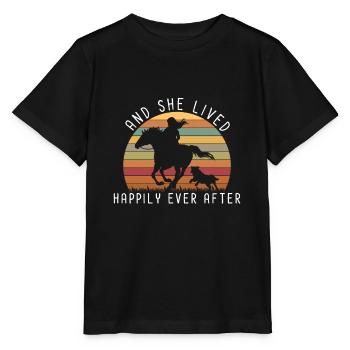 L'amour des chiens et des chevaux - T-shirt bio MINI CREATOR Stanley/Stella Enfant - noir - Devant - Mikhail (115cm)