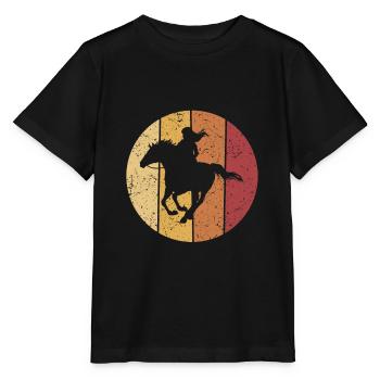Les chevaux cavaliers adorent - T-shirt bio MINI CREATOR Stanley/Stella Enfant - noir - Devant - Mikhail (115cm)
