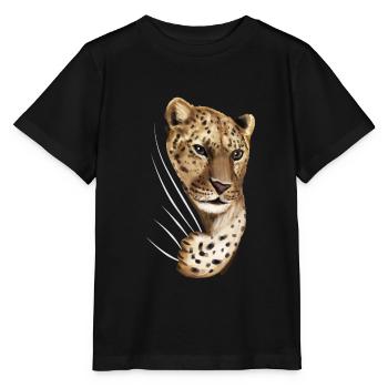 Cadeau d'amant léopard léopard léopard - T-shirt bio MINI CREATOR Stanley/Stella Enfant - noir - Devant - Mikhail (115cm)