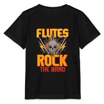 flute - Stanley/Stella MINI CREATOR Kids’ T-Shirt - black - Front - Mikhail (115cm)