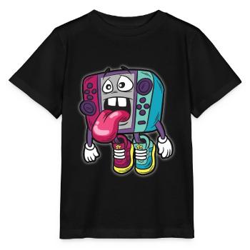 Gamer Humor Lustiger Cartoon Comic Controller - Stanley/Stella Kinder T-Shirt MINI CREATOR  - Schwarz - Vorne - Mikhail (115cm)