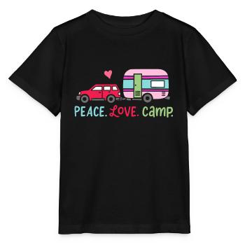 Camping Camper Camper - T-shirt bio MINI CREATOR Stanley/Stella Enfant - noir - Devant - Mikhail (115cm)