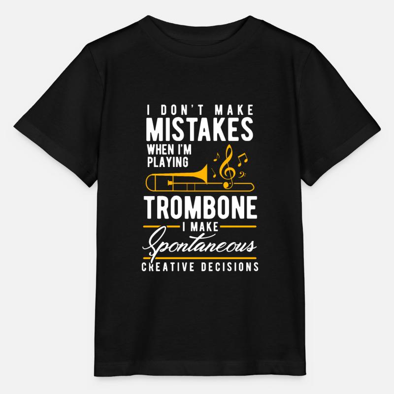 trombone - T-shirt bio MINI CREATOR Stanley/Stella Enfant - noir