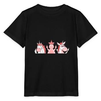 Insolente Einhorn Crew Gang Majeur - T-shirt bio MINI CREATOR Stanley/Stella Enfant - noir - Devant - Mikhail (115cm)