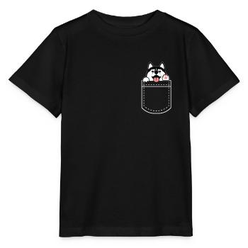 Husky Hunde Rasse Welpengeschenk - Stanley/Stella Kinder T-Shirt MINI CREATOR  - Schwarz - Vorne - Mikhail (115cm)