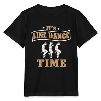 Country Western Musique Danse Linedance Time motif - T-shirt bio MINI CREATOR Stanley/Stella Enfant - noir - Devant - Mikhail (115cm)
