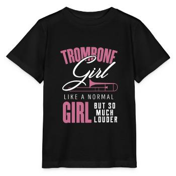 trombone - T-shirt bio MINI CREATOR Stanley/Stella Enfant - noir - Devant - Mikhail (115cm)