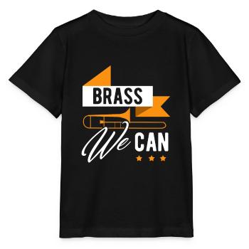 trombone - T-shirt bio MINI CREATOR Stanley/Stella Enfant - noir - Devant - Mikhail (115cm)