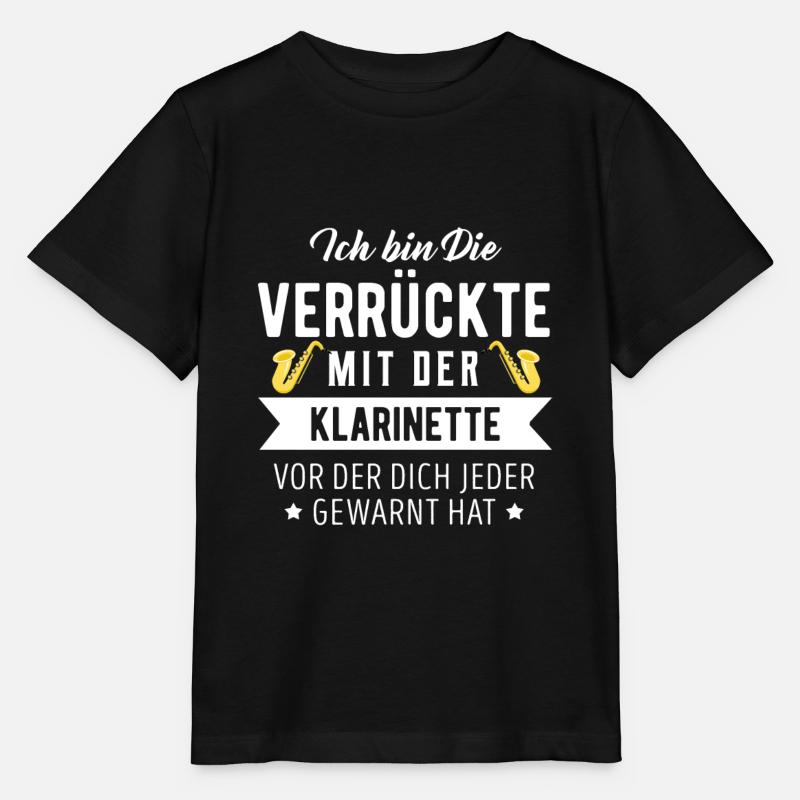 Klarinette - Stanley/Stella Kinder T-Shirt MINI CREATOR  - Schwarz