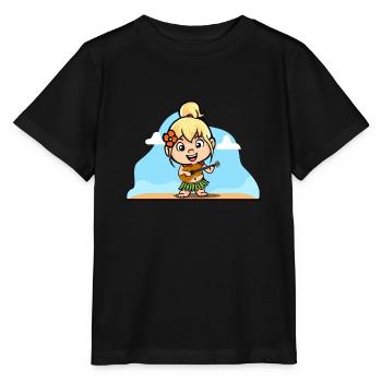 Hula Hawai Girl with Bastrock Girarre Aloha - Stanley/Stella MINI CREATOR Kids’ T-Shirt - black - Front - Mikhail (115cm)
