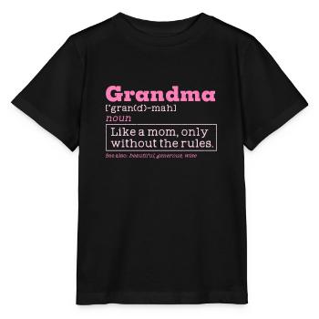 Grandma definition for grandmother granny mom - Stanley/Stella Kinder T-Shirt MINI CREATOR  - Schwarz - Vorne - Mikhail (115cm)