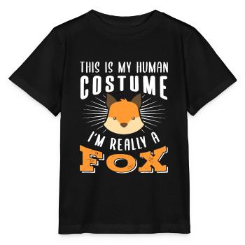 Renard homme costume - T-shirt bio MINI CREATOR Stanley/Stella Enfant - noir - Devant - Mikhail (115cm)