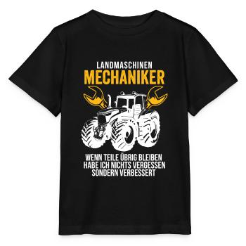Landmaschinen Mechaniker Geschenkidee - Stanley/Stella Kinder T-Shirt MINI CREATOR  - Schwarz - Vorne - Mikhail (115cm)