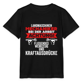 Landmaschinen Mechaniker Geschenkidee - Stanley/Stella Kinder T-Shirt MINI CREATOR  - Schwarz - Vorne - Mikhail (115cm)
