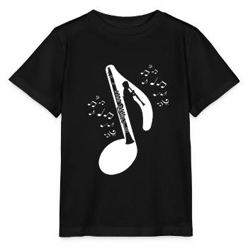 clarinet - Stanley/Stella MINI CREATOR Kids’ T-Shirt - black - Front - Mikhail (115cm)