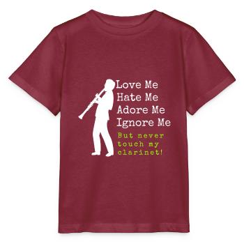 clarinette - T-shirt bio MINI CREATOR Stanley/Stella Enfant - bordeaux - Devant - Kain (125cm)