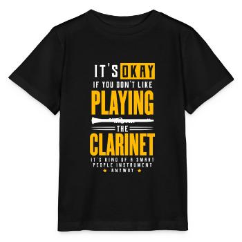clarinet - Stanley/Stella MINI CREATOR Kids’ T-Shirt - black - Front - Mikhail (115cm)