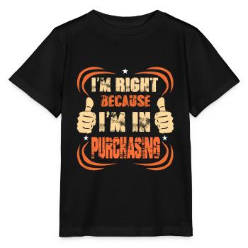 Profession du service des achats disant cadeau drôle - T-shirt bio MINI CREATOR Stanley/Stella Enfant - noir - Devant - Mikhail (115cm)