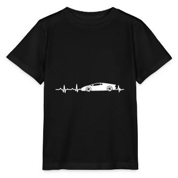 Heartbeat - Heartbeat / voiture de sport - Voiture - T-shirt bio MINI CREATOR Stanley/Stella Enfant - noir - Devant - Mikhail (115cm)