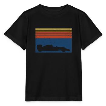 Racing car racing car retro racing car gift - Stanley/Stella MINI CREATOR Kids’ T-Shirt - black - Front - Mikhail (115cm)