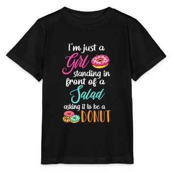 Standing In Front Of Salad Asking It To Be A Donut - T-shirt bio MINI CREATOR Stanley/Stella Enfant - noir - Devant - Mikhail (115cm)